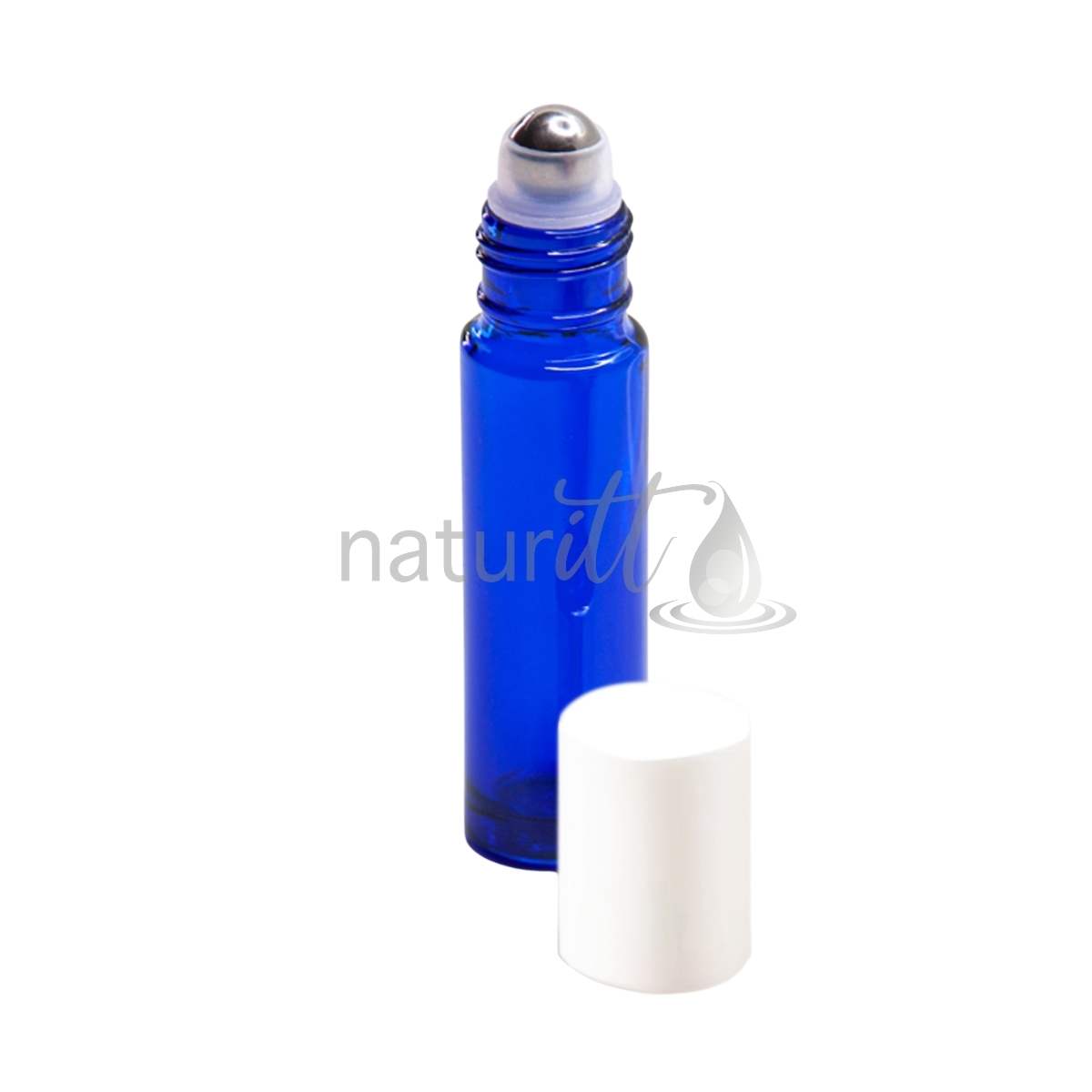 ROLL-ON VIDRIO INDUSTRIAL 10 ML AZUL TAPA BLANCO