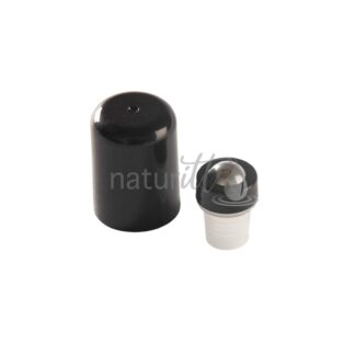 TAPA ROLLER R18 PLASTICO NEGRO BOLA ACERO INOXIDABLE