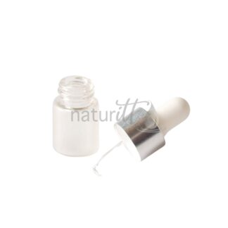 GOTERO VIAL 2 ML NATURAL MATE BULBO BCO/PLATA