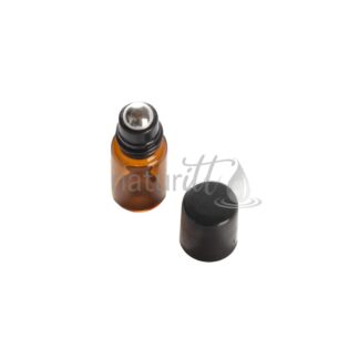 ROLL-ON VIAL 2 ML AMBAR TAPA NEGRA
