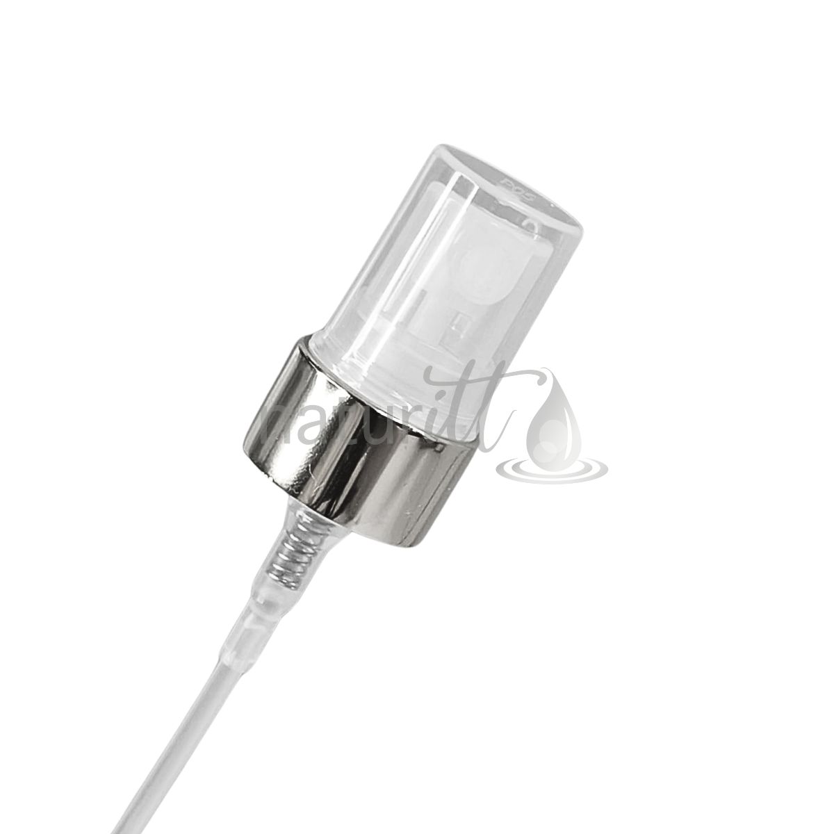 TAPA R18 ATOMIZADOR DE PLASTICO NATURAL/PLATA C/T